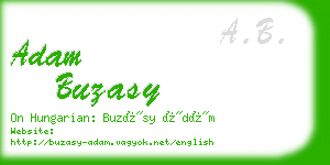 adam buzasy business card